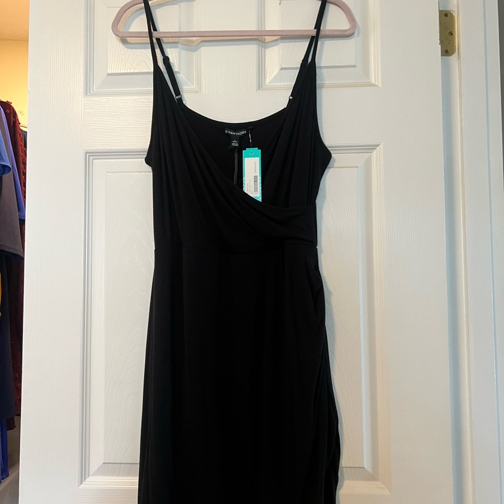 Black wrap tank Dress